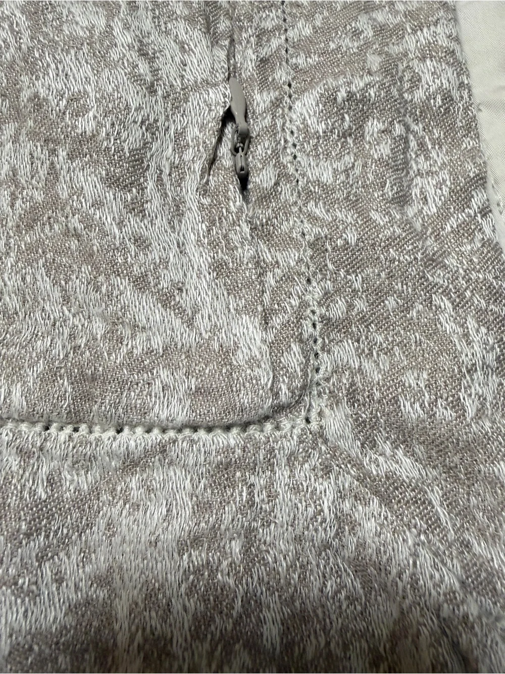 Ethan Allen Set of 2 Queen Linen Pillow Shams Gray Paisley